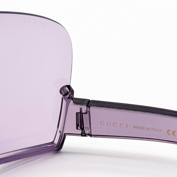 NEW GUCCI GG1631S 011 SUNGLASSES WOMEN VIOLET SHIELD EYEWEAR GUCCI - Picture 11 of 12